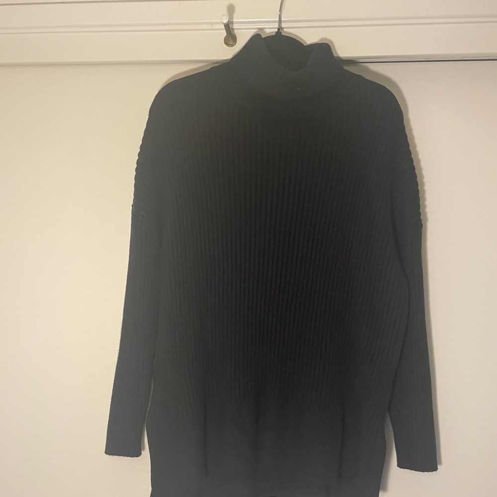 Elegant Black Turtleneck Sweater for Women